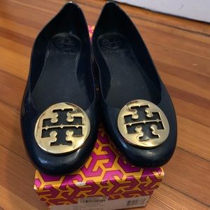 Navy Tory Burch Jelly Reva Flats